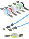 2 in 1 retractable mobile phone USB Cable