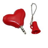 Heart Earphone Keychain