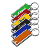 Rectangle Shaped LED With Swivel Split Key Chain